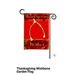 NEW Breeze Art Premium SolarSilk Garden Flag. “Thanksgiving Wishes”. 12.5”x 18”